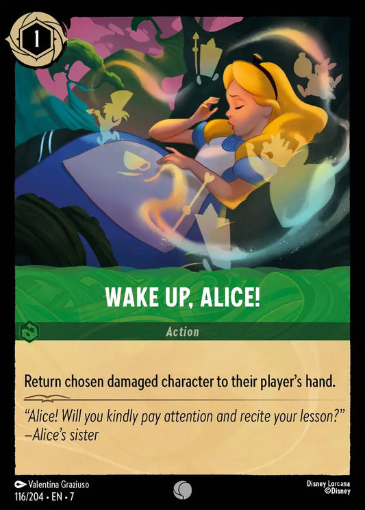 Wake Up, Alice! - 116/204 - Common - Archazia’s Island - Disney Lorcana