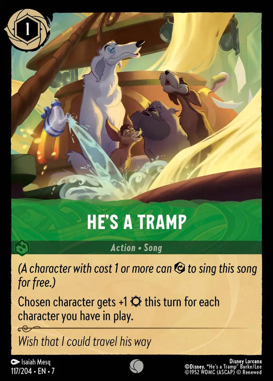 He's A Tramp - 117/204 - Common - Archazia’s Island - Disney Lorcana
