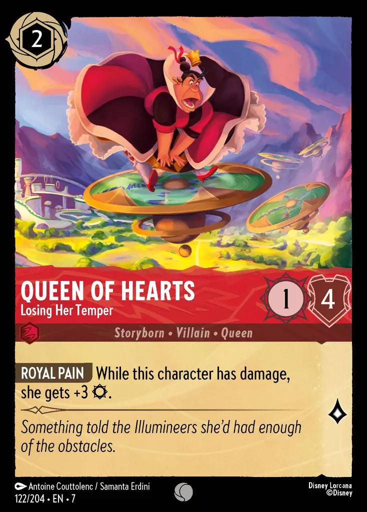Queen of Hearts - Losing Her Temper - 122/204 - Common - Archazia’s Island - Disney Lorcana