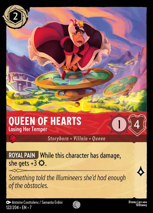 Queen of Hearts - Losing Her Temper - 122/204 - Common - Archazia’s Island - Disney Lorcana