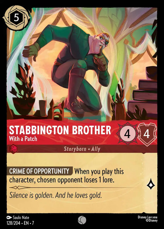 Stabbington Brother - With a Patch - 128/204 - Common - Archazia’s Island - Disney Lorcana