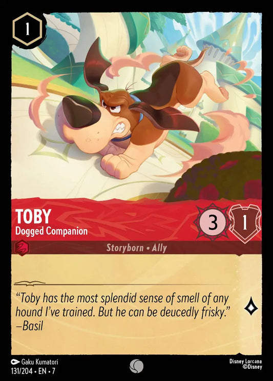 Toby - Dogged Companion - 131/204 - Common - Archazia’s Island - Disney Lorcana