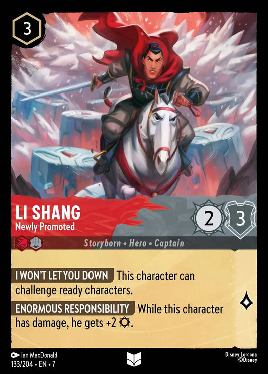 Li Shang - Newly Promoted - 133/204 - Uncommon - Archazia’s Island - Disney Lorcana