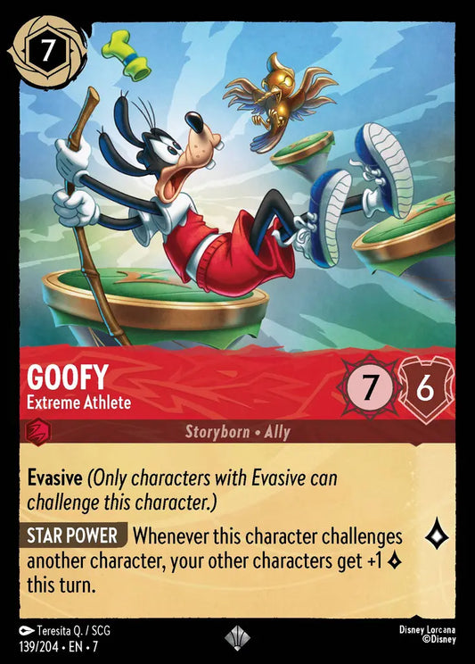 Goofy - Extreme Athlete - 139/204 - Super Rare - Archazia’s Island - Disney Lorcana