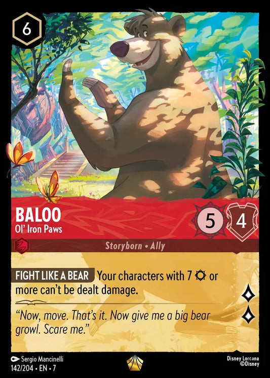 Baloo - Ol' Iron Paws - 142/204 - Legendary - Archazia’s Island - Disney Lorcana