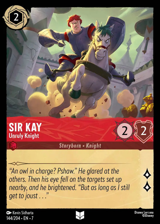 Sir Kay - Unruly Knight - 144/204 - Uncommon - Archazia’s Island - Disney Lorcana