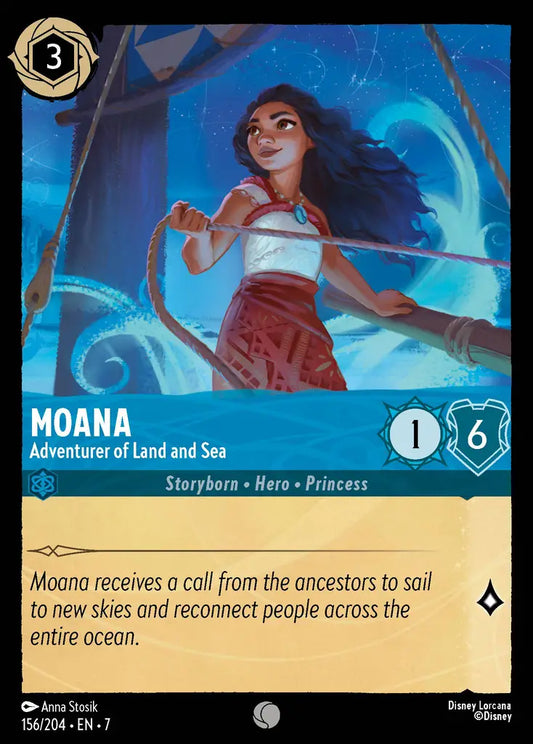 Moana - Adventurer of Land and Sea - 156/204 - Common - Archazia’s Island - Disney Lorcana