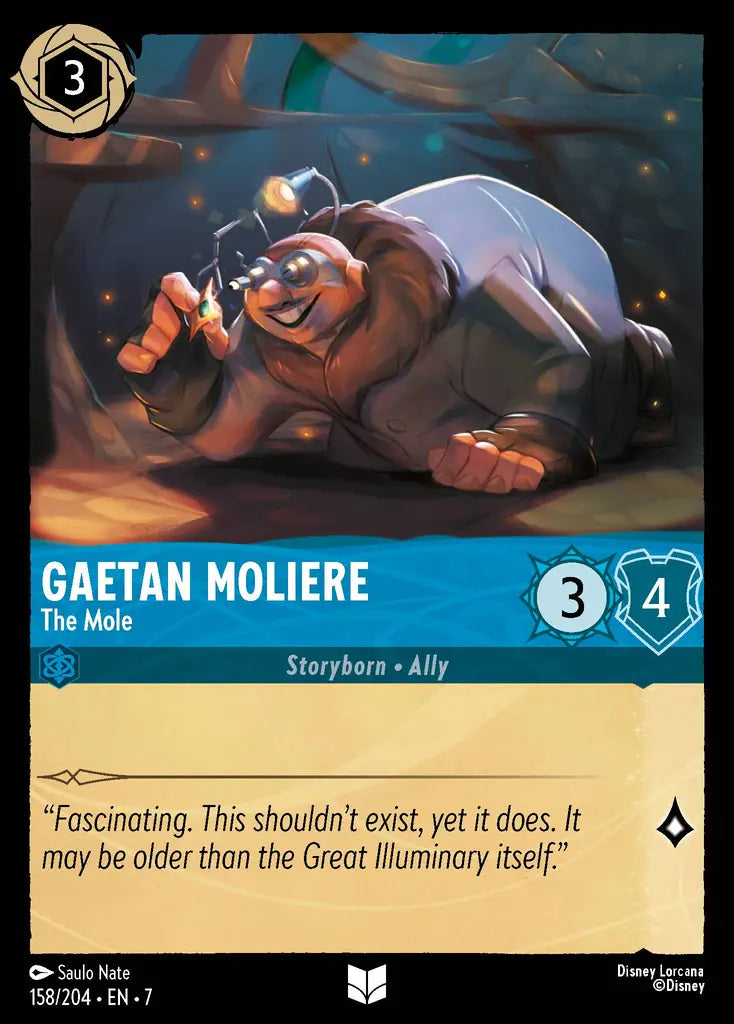 Gaetan Moliere - The Mole - 158/204 - Uncommon - Archazia’s Island - Disney Lorcana