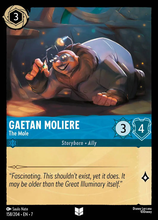 Gaetan Moliere - The Mole - 158/204 - Uncommon - Archazia’s Island - Disney Lorcana