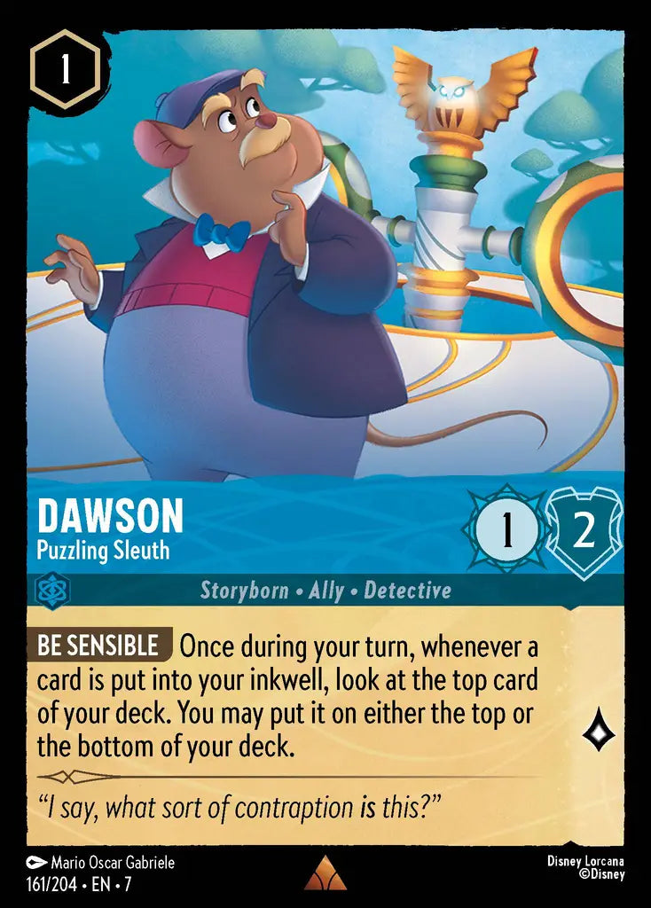 Dawson - Puzzling Sleuth - 161/204 - Rare - Archazia’s Island - Disney Lorcana