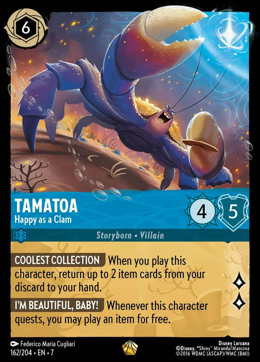 Tamatoa - Happy as a Clam - 162/204 - Legendary - Archazia’s Island - Disney Lorcana