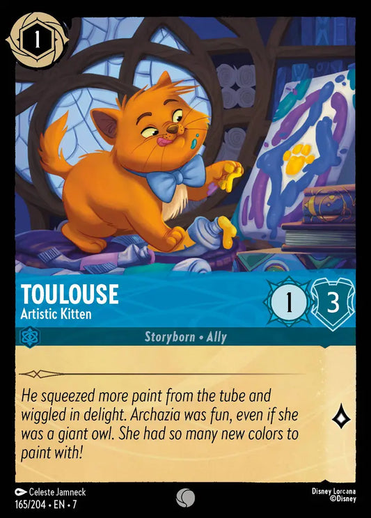 Toulouse - Artistic Kitten - 165/204 - Common - Archazia’s Island - Disney Lorcana