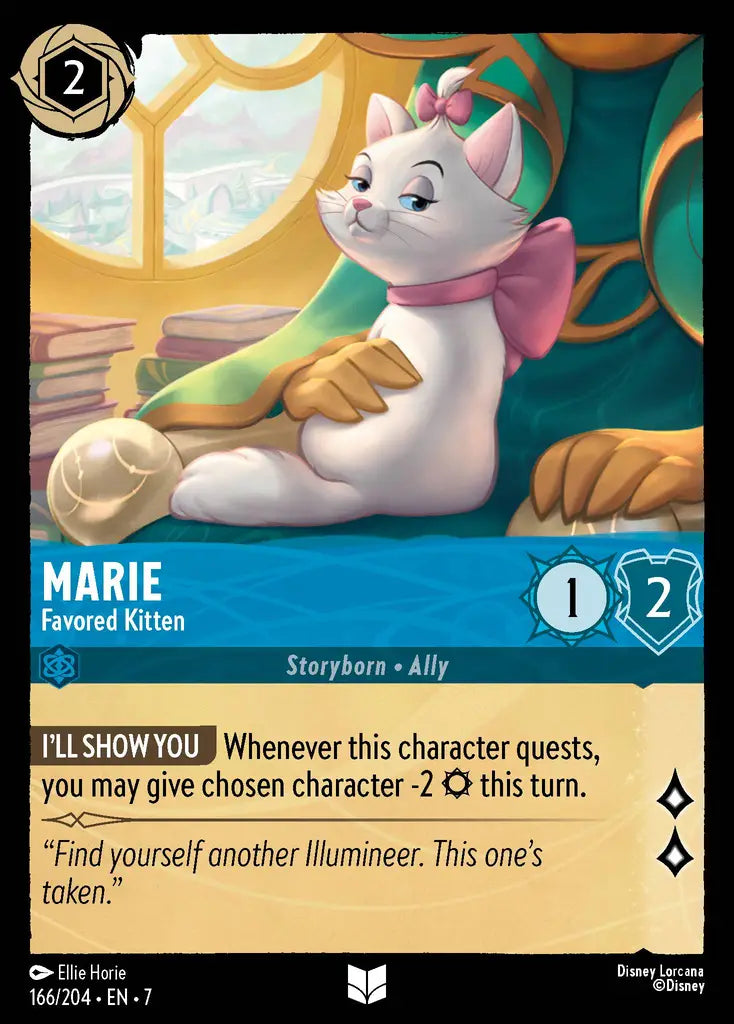 Marie - Favored Kitten - 166/204 - Uncommon - Archazia’s Island - Disney Lorcana