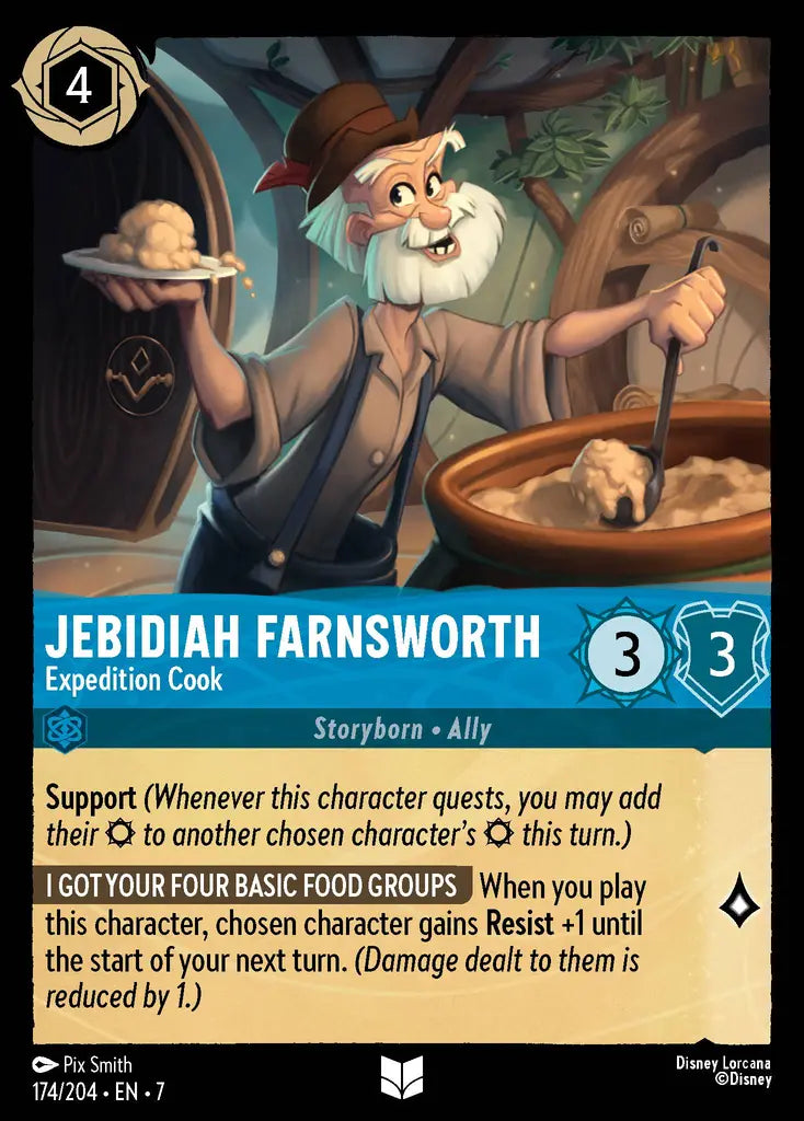 Jebidiah Farnsworth - Expedition Cook - 174/204 - Uncommon - Archazia’s Island - Disney Lorcana