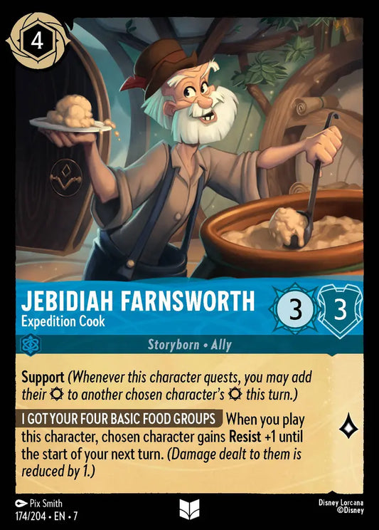 Jebidiah Farnsworth - Expedition Cook - 174/204 - Uncommon - Archazia’s Island - Disney Lorcana