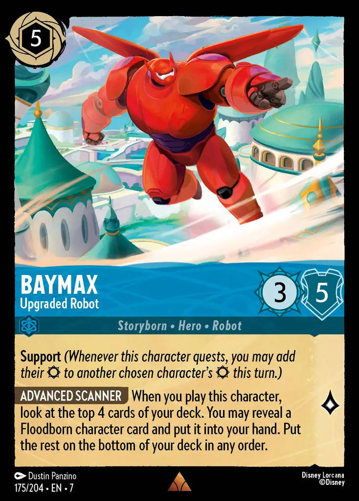 Baymax - Upgraded Robot - 175/204 - Rare - Archazia’s Island - Disney Lorcana