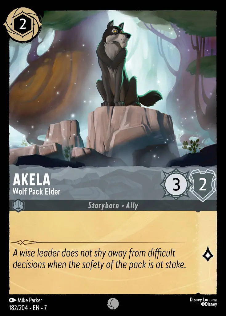 Akela - Wolf Pack Elder - 182/204 - Common - Archazia’s Island - Disney Lorcana