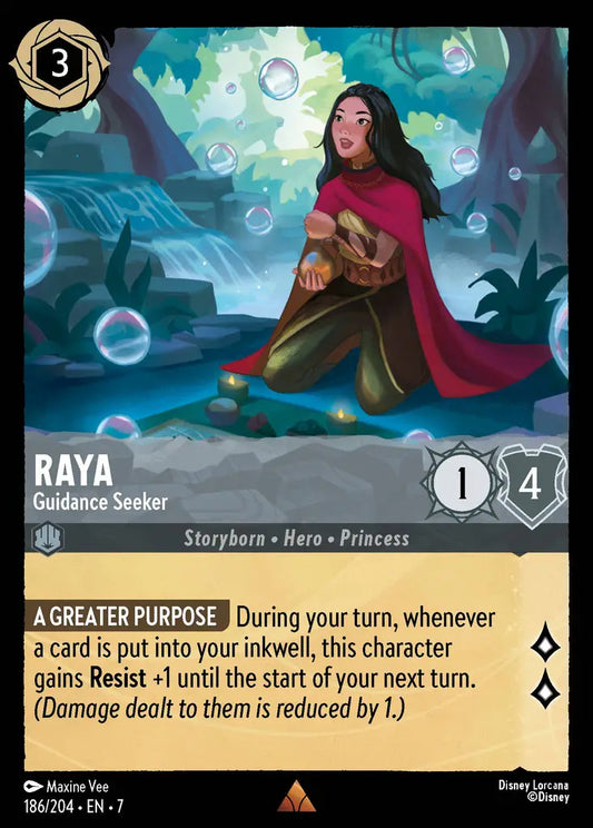 Raya - Guidance Seeker - 186/204 - Rare - Archazia’s Island - Disney Lorcana