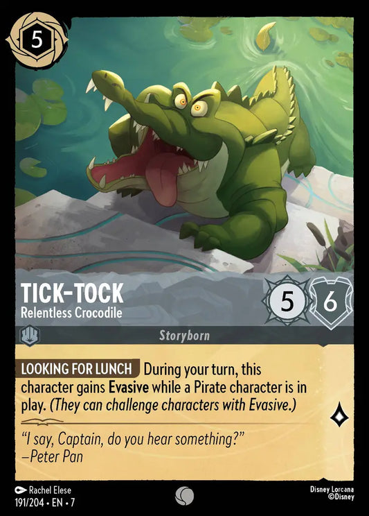 Tick-Tock - Relentless Crocodile - 191/204 - Common - Archazia’s Island - Disney Lorcana