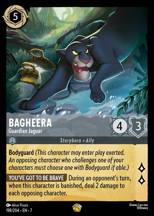 Bagheera - Guardian Jaguar - 198/204 - Legendary - Archazia’s Island - Disney Lorcana