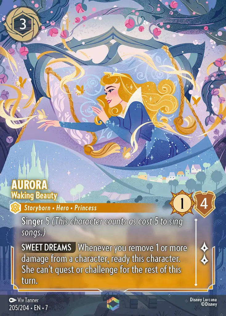 Aurora - Waking Beauty - 205/204 - Enchanted - Archazia’s Island - Disney Lorcana