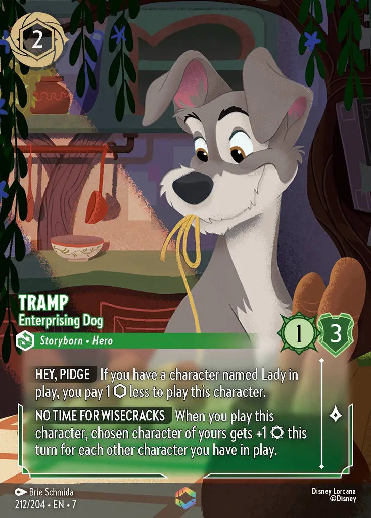 Tramp - Enterprising Dog - 212/204 - Enchanted - Archazia’s Island - Disney Lorcana