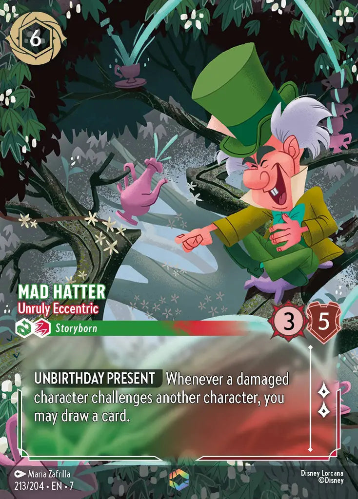 Mad Hatter - Unruly Eccentric - 213/204 - Enchanted - Archazia’s Island - Disney Lorcana