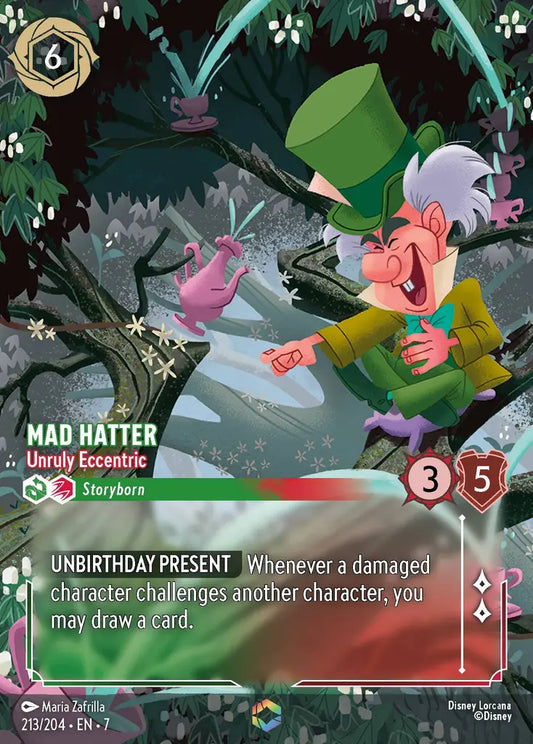 Mad Hatter - Unruly Eccentric - 213/204 - Enchanted - Archazia’s Island - Disney Lorcana