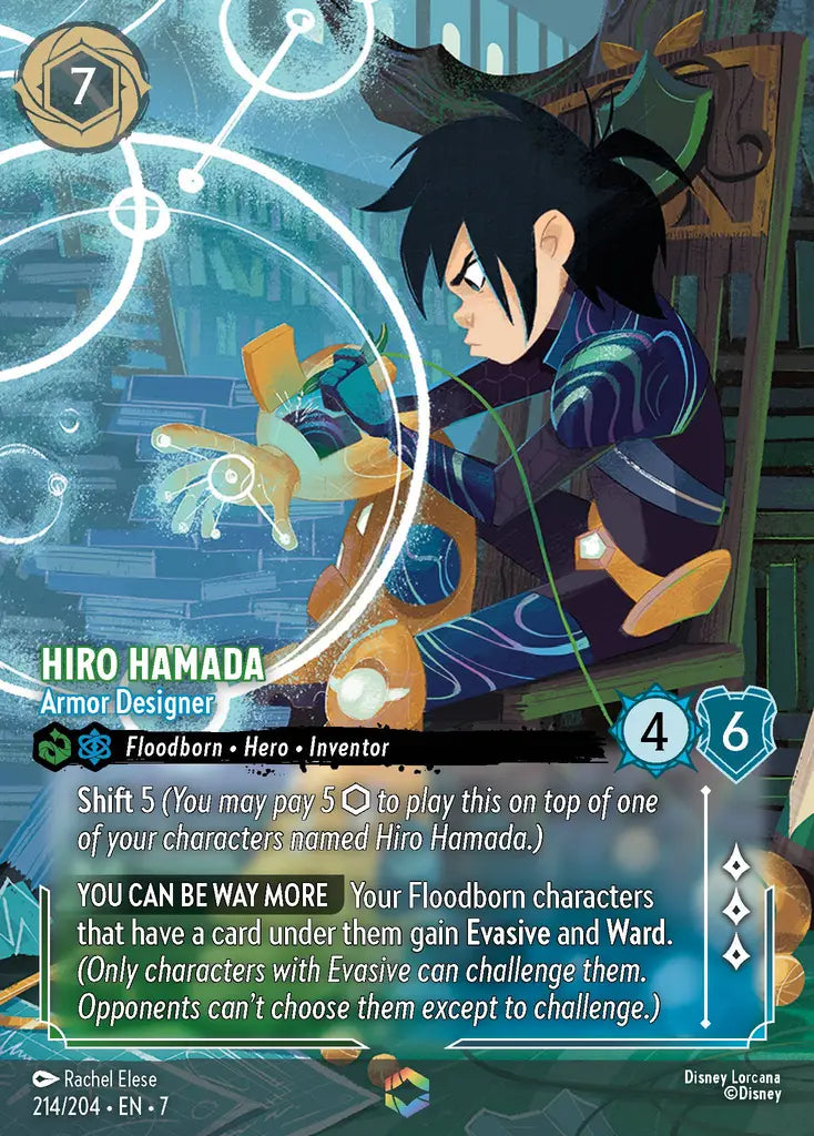 Hiro Hamada - Armor Designer - 214/204 - Enchanted - Archazia’s Island - Disney Lorcana