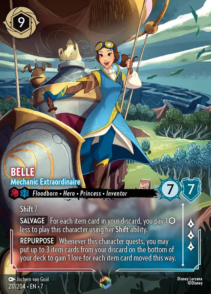 Belle - Mechanic Extraordinaire - 217/204 - Enchanted - Archazia’s Island - Disney Lorcana