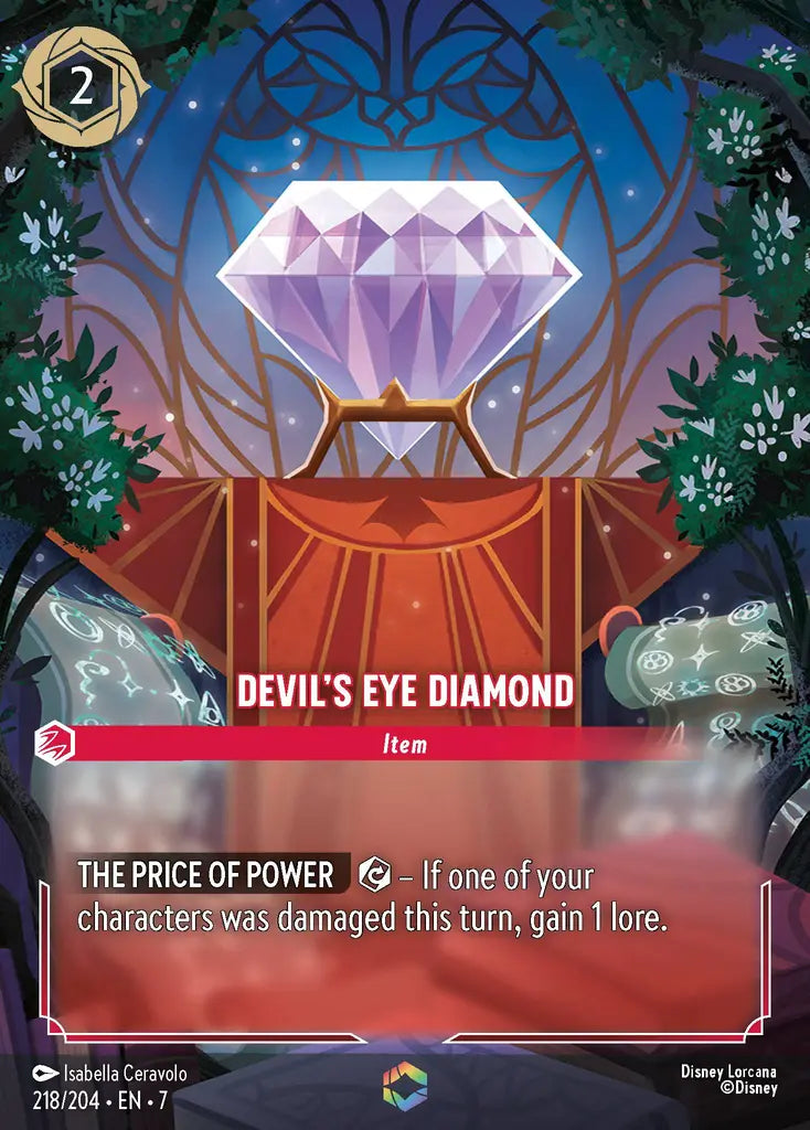 Devil's Eye Diamond - 218/204 - Enchanted - Archazia’s Island - Disney Lorcana