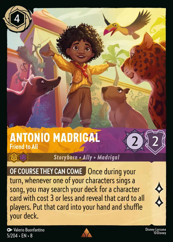Antonio Madrigal - Friend to All - 5/204 - Rare - Reign of Jafar - Disney Lorcana