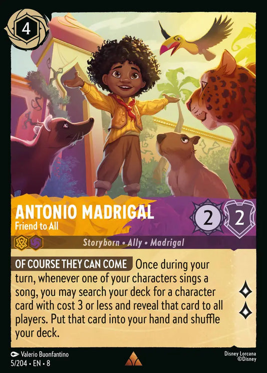 Antonio Madrigal - Friend to All - 5/204 - Rare - Reign of Jafar - Disney Lorcana