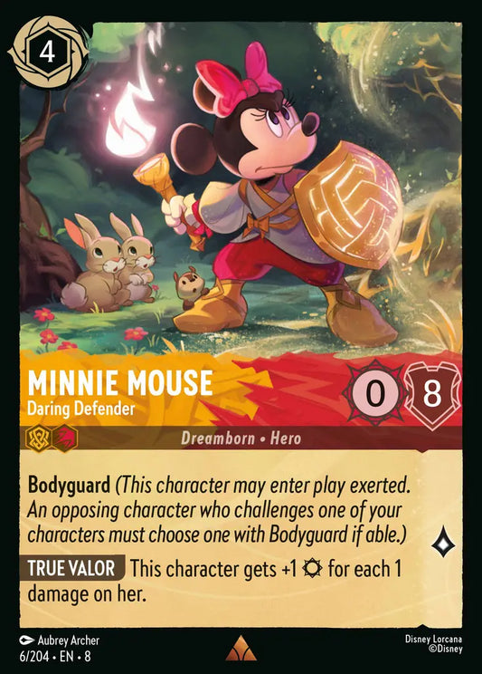Minnie Mouse - Daring Defender - 6/204 - Rare - Reign of Jafar - Disney Lorcana