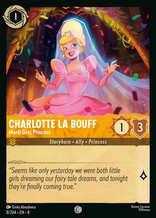 Charlotte La Bouff - Mardi Gras Princess - 8/204 - Common - Reign of Jafar - Disney Lorcana