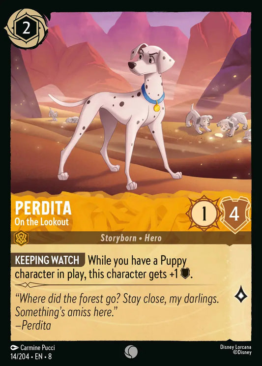 Perdita - On the Lookout - 14/204 - Common - Reign of Jafar - Disney Lorcana