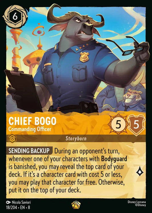 Chief Bogo - Commanding Officer - 18/204 - Legendary - Reign of Jafar - Disney Lorcana
