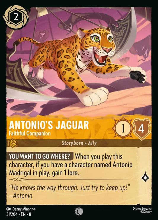 Antonio's Jaguar - Faithful Companion - 31/204 - Common - Reign of Jafar - Disney Lorcana
