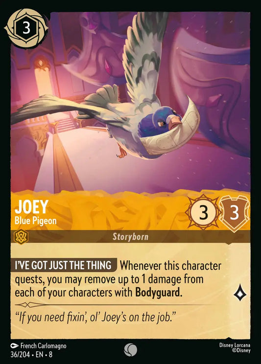 Joey - Blue Pigeon - 36/204 - Common - Reign of Jafar - Disney Lorcana