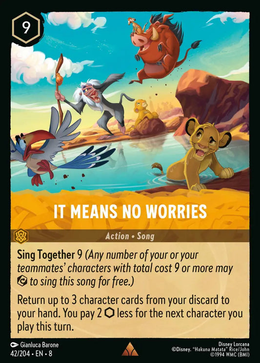It Means No Worries - 42/204 - Rare - Reign of Jafar - Disney Lorcana