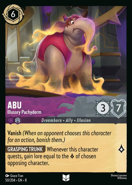Abu - Illusory Pachyderm - 50/204 - Uncommon - Reign of Jafar - Disney Lorcana