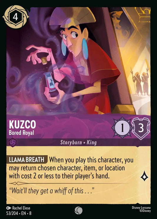 Kuzco - Bored Royal - 53/204 - Common - Reign of Jafar - Disney Lorcana