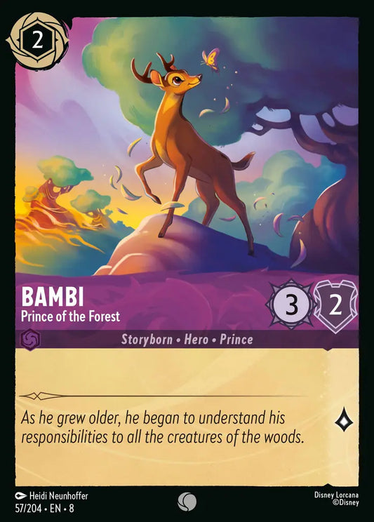 Bambi - Prince of the Forest - 57/204 - Common - Reign of Jafar - Disney Lorcana