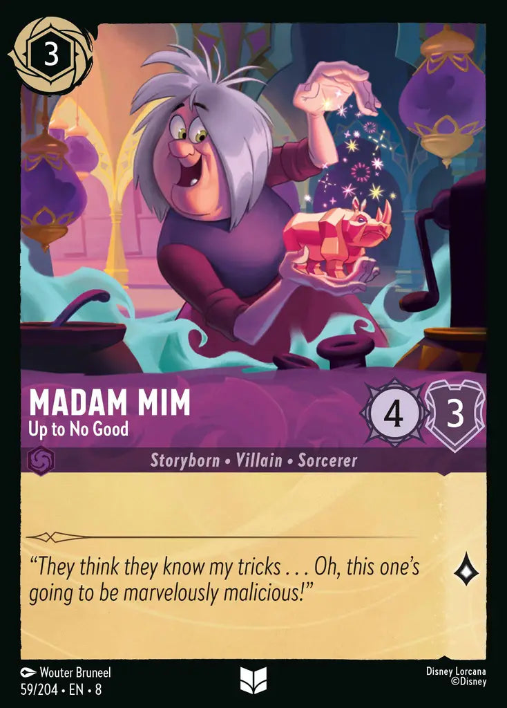 Madam Mim - Up to No Good - 59/204 - Uncommon - Reign of Jafar - Disney Lorcana