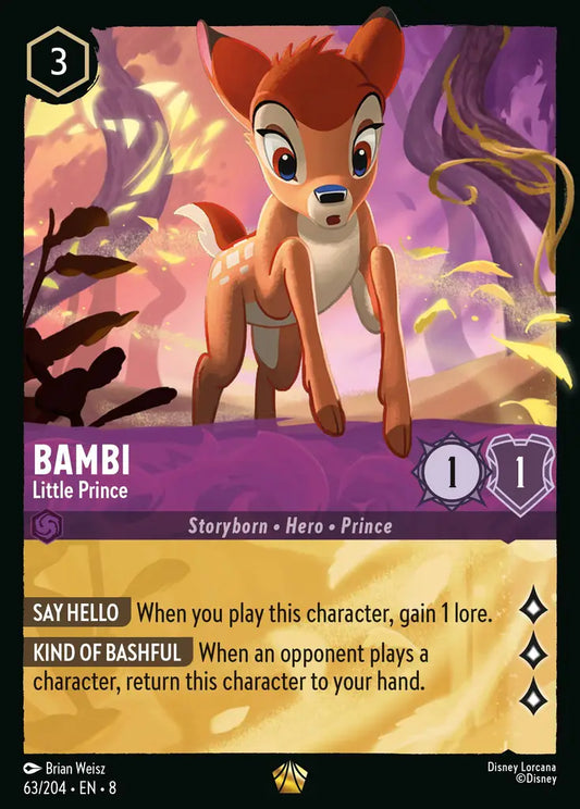 Bambi - Little Prince - 63/204 - Legendary - Reign of Jafar - Disney Lorcana
