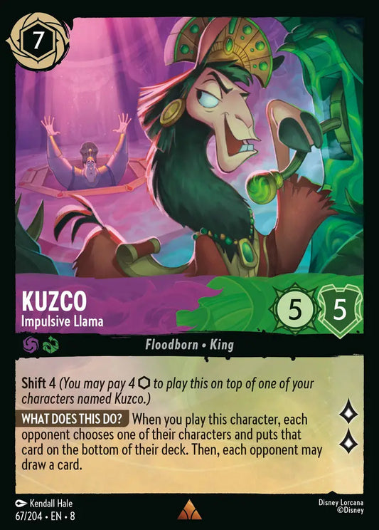 Kuzco - Impulsive Llama - 67/204 - Rare - Reign of Jafar - Disney Lorcana