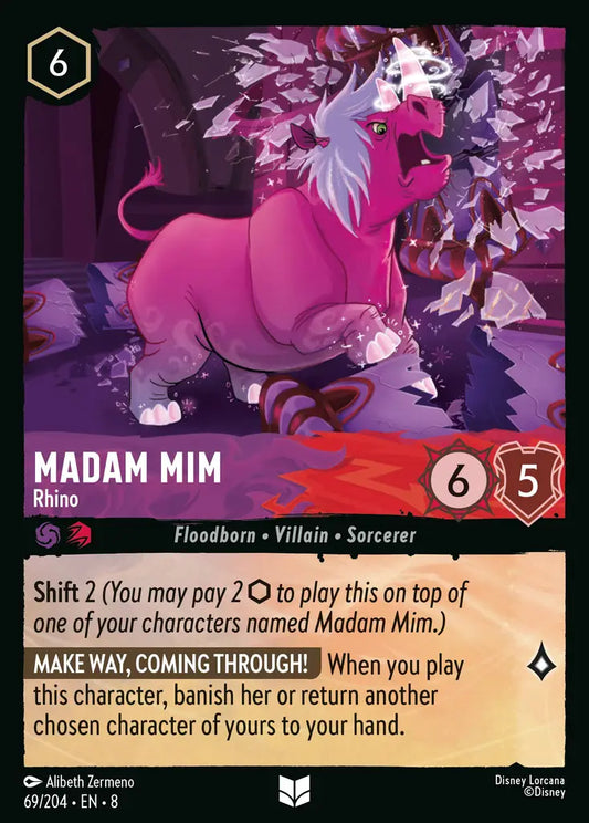 Madam Mim - Rhino - 69/204 - Uncommon - Reign of Jafar - Disney Lorcana