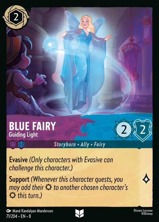 Blue Fairy - Guiding Light - 71/204 - Uncommon - Reign of Jafar - Disney Lorcana