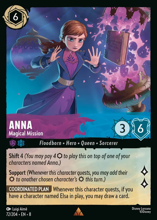 Anna - Magical Mission - 72/204 - Rare - Reign of Jafar - Disney Lorcana