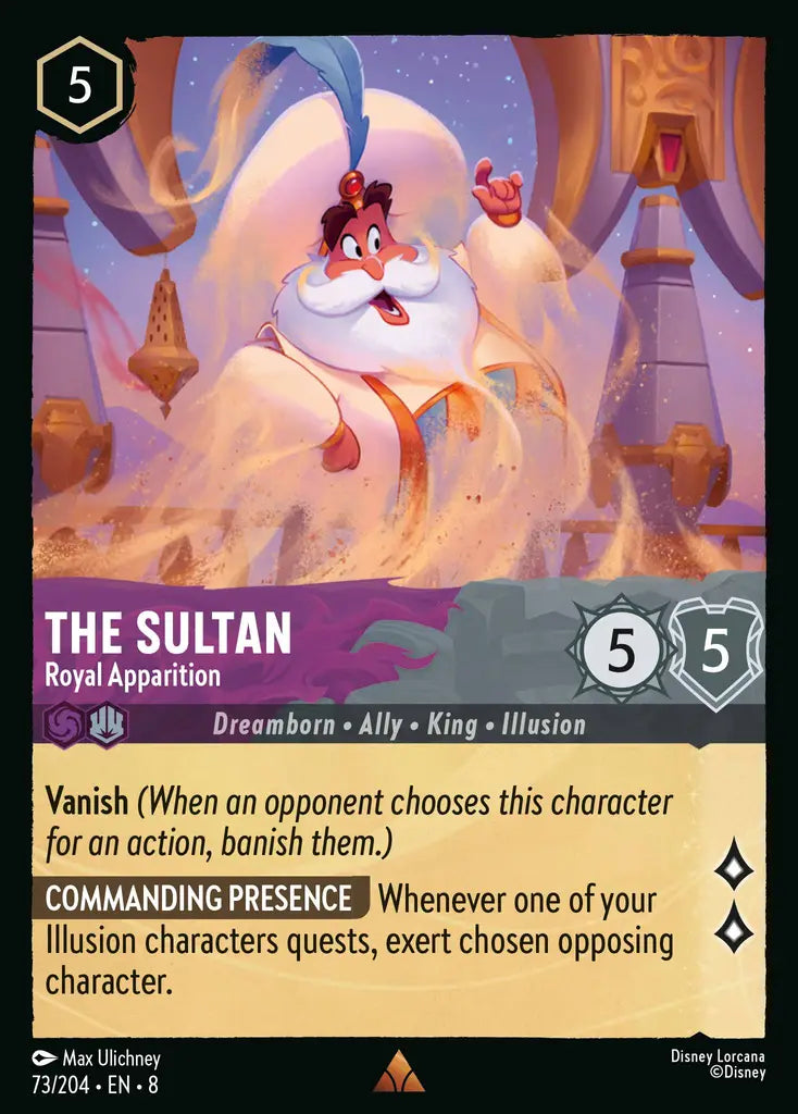 The Sultan - Royal Apparition - 73/204 - Rare - Reign of Jafar - Disney Lorcana